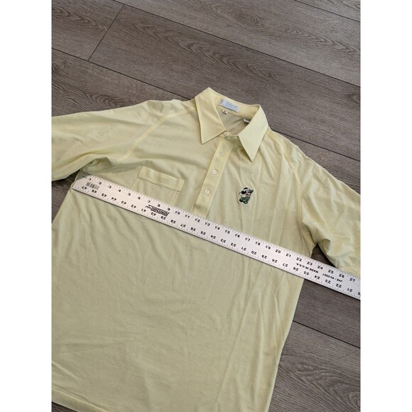 Walt Disney Fashions Mickey Mouse Golf Polo Shirt Yellow Mens XL Preppy Vintage - Picture 6 of 7